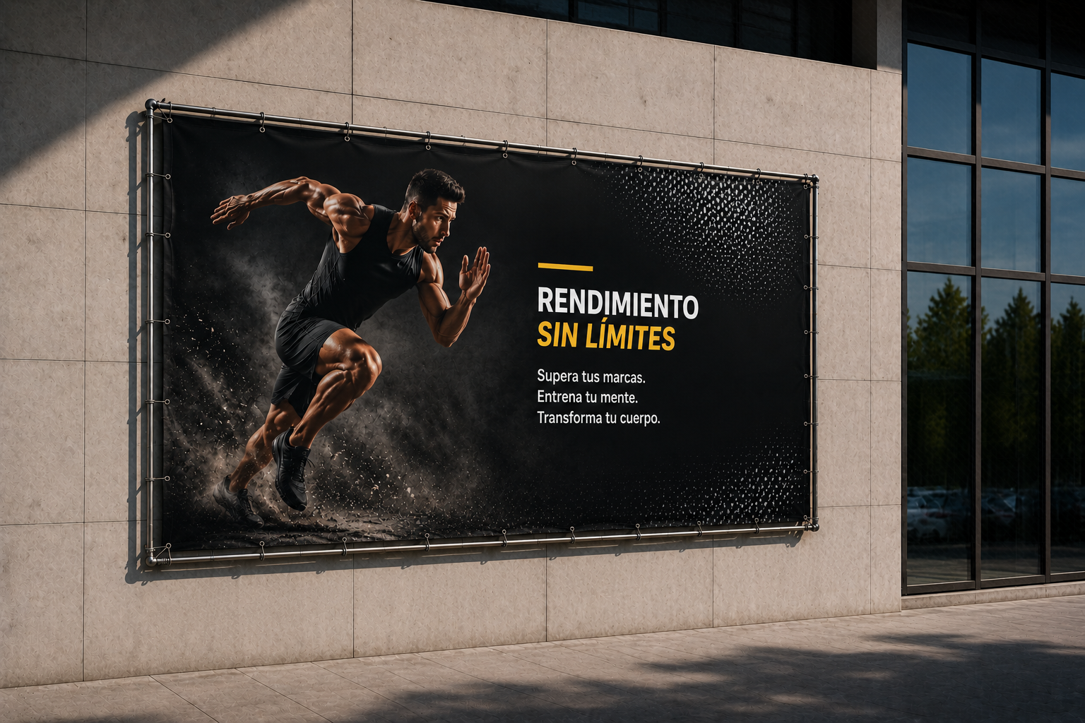 Lona publicitaria mockup